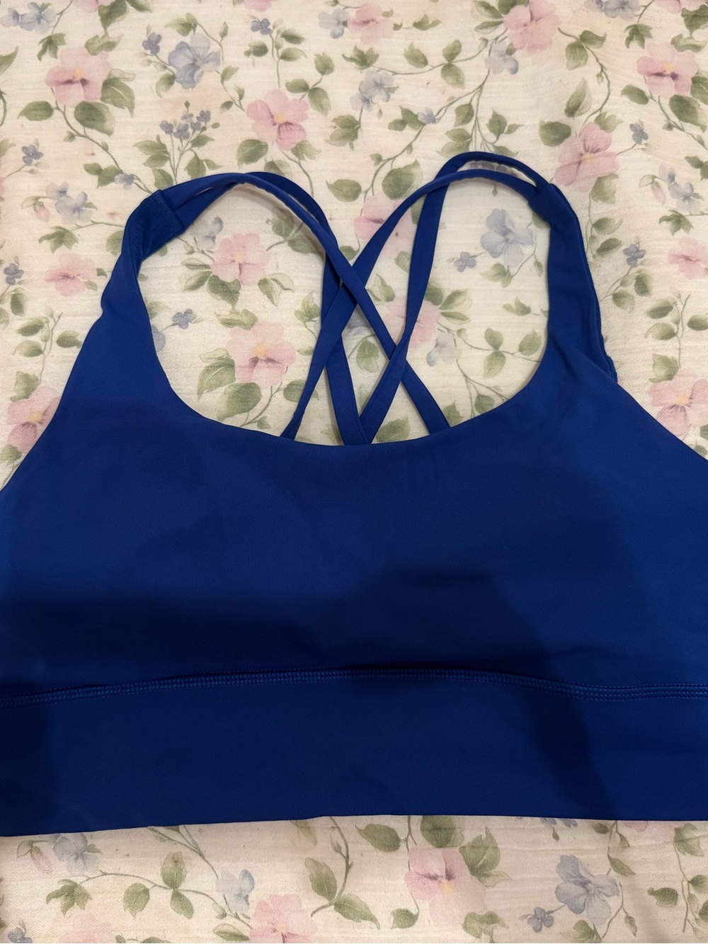 Lululemon Cobalt Strappy Sports Bra